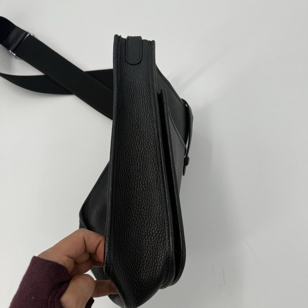 Hermes Evelyne PM Black Clemence Leather Crossbody Bag France - Picture 7 of 16